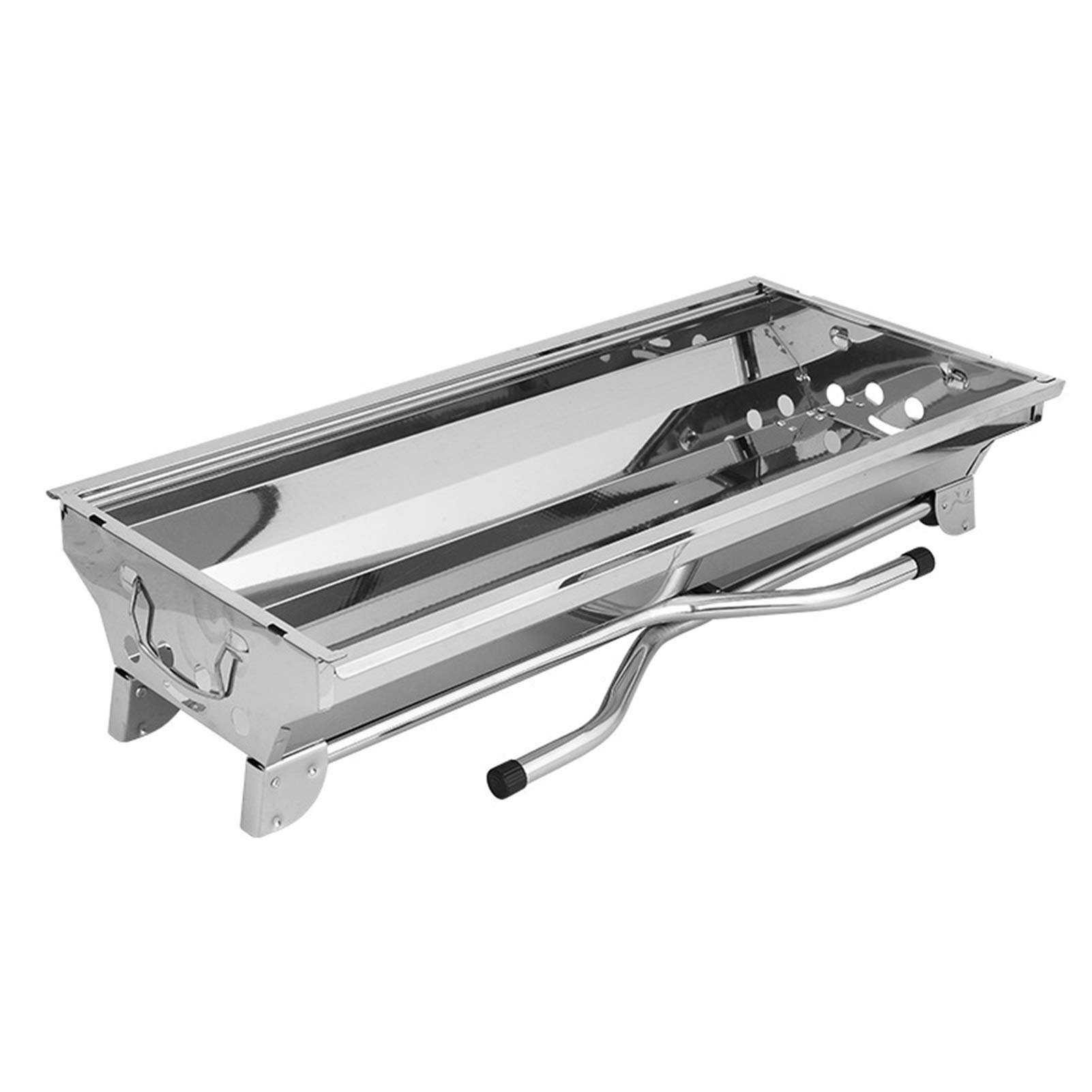 Barbecue Griglia a Carbone Griglie per barbecue pieghevoli inossidabile da esterno Picnic Barbecue Rack Grill Grill Stufa a carbonizzatore Accessori per picnic Adatto per 3-6 persone, argento Utensile