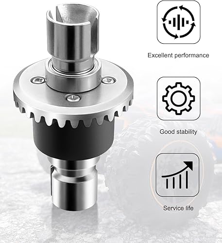 Miniatura 4 de Pieza de repuesto diferencial de metalurgia de polvo mejorada compatible con todos los autos RC a escala 114 116 para automóviles RC 16420Y para
