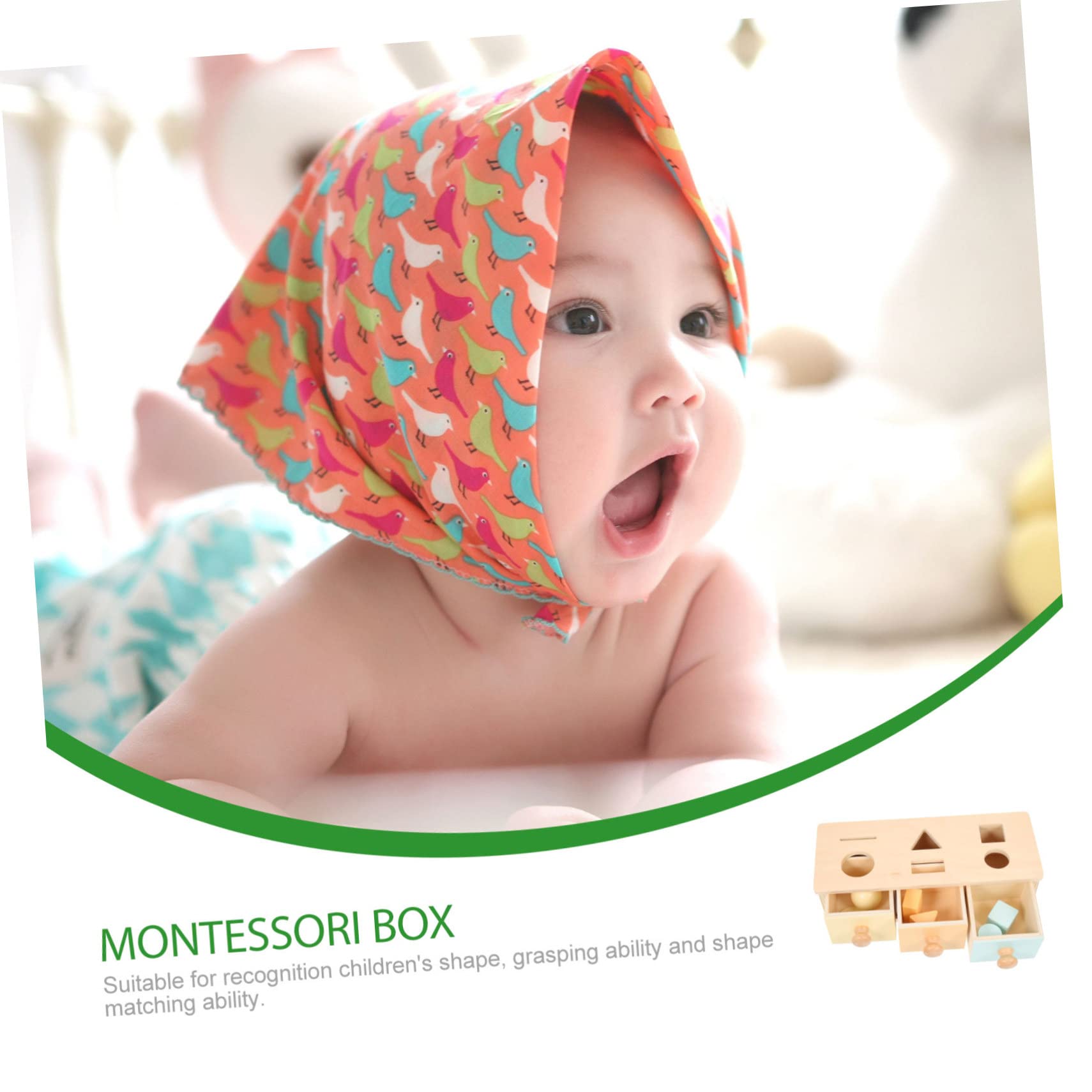 Mikikit Juguete de Caja de Madera Montessori para Aprendizaje Infantil