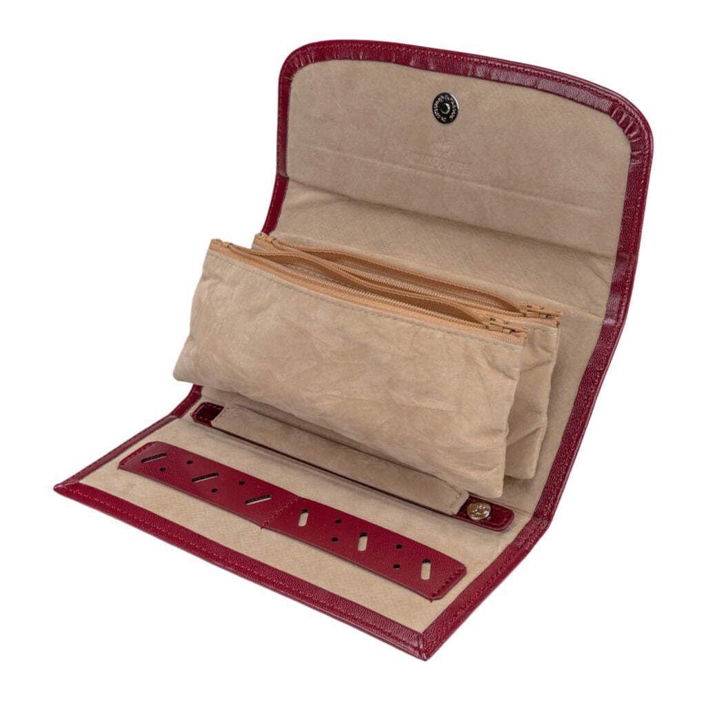 Windrose trousse à bijoux Merino rouge