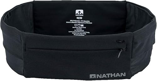 Nathan Cinturón para correr The Zipster Lite Riñonera con 2 cremalleras. Riñonera sin reboteligeracorredores. Se adapta a todos los iPhones,