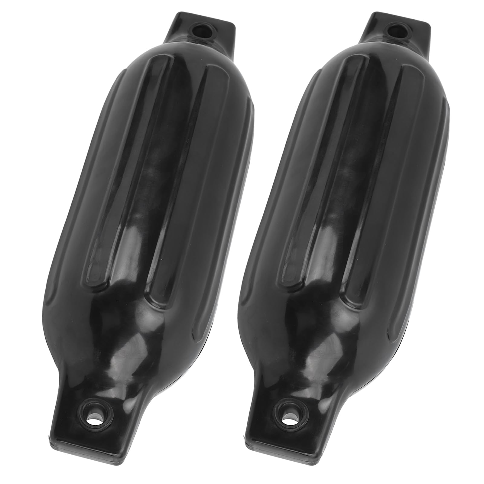 2 parabordi per imbarcazioni, 5,5 x 20 Pollici, parabordo Pneumatico Gonfiabile con Occhielli Doppi, Adatto a Yacht, Barche da Pesca e Barche a Vela, in PVC Nero, parabordo Marino
