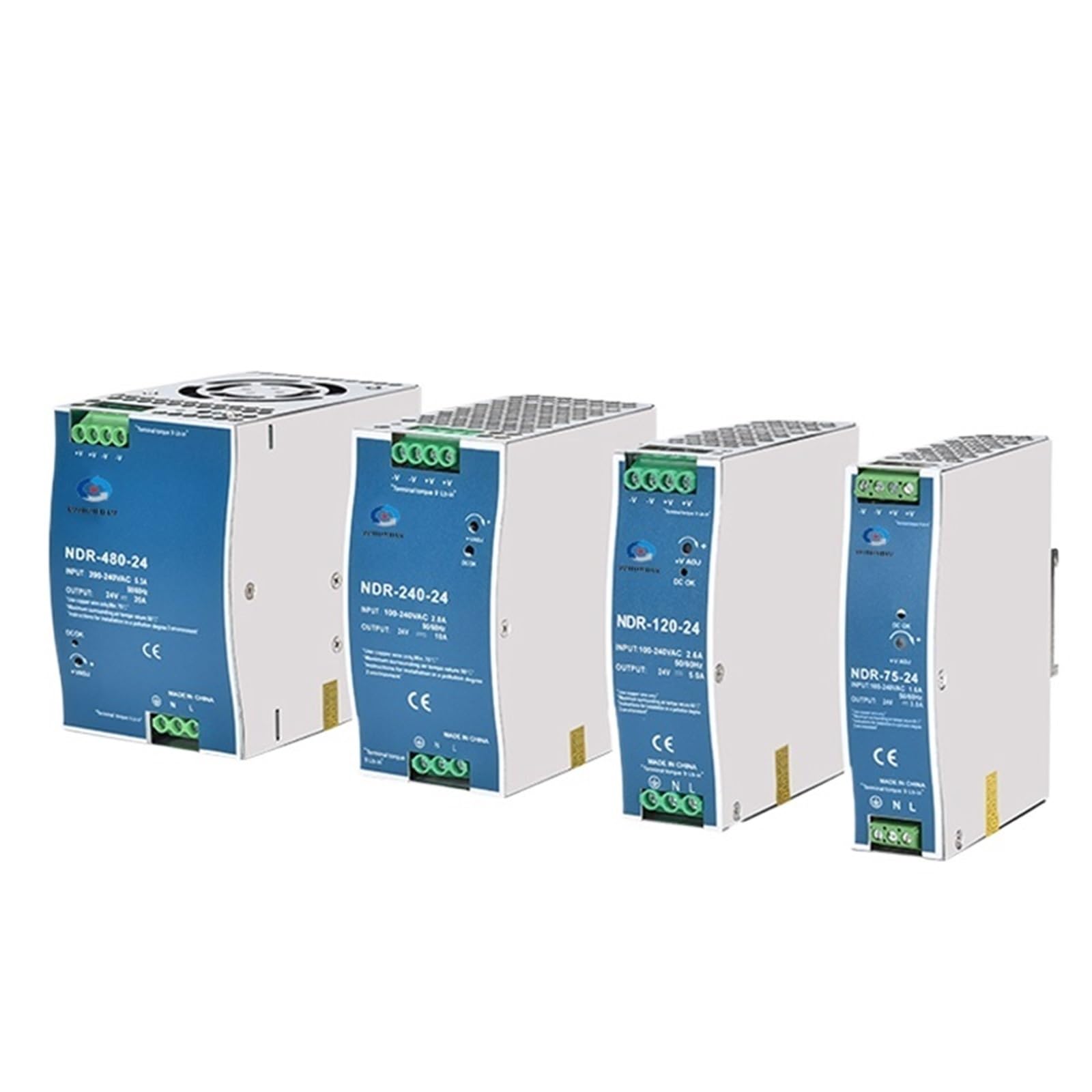 NDR-120W 75/150/240W 5V ~ 24 V Zasilacz AC DC do ultracienkich urządzeń elektrycznych DIN Rail Factory (12 V, 240 W)