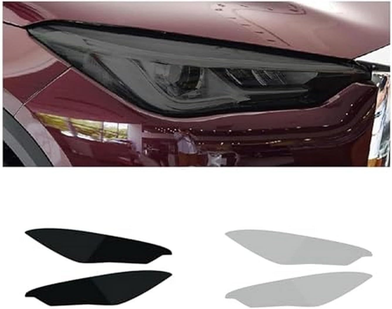 Shiketong Transparent Car Headlight Protective Film Car Headlight Film For Qx50 2018-2022 Headlamp Black Tpu Sticker