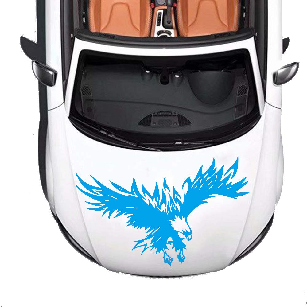 Practisol Eagle Decal 1 Pack Car Graphics Vinyl Sticker Decals for Car/Truck, Universal Car Hood Body Side Rear Window Stickers (Blue)