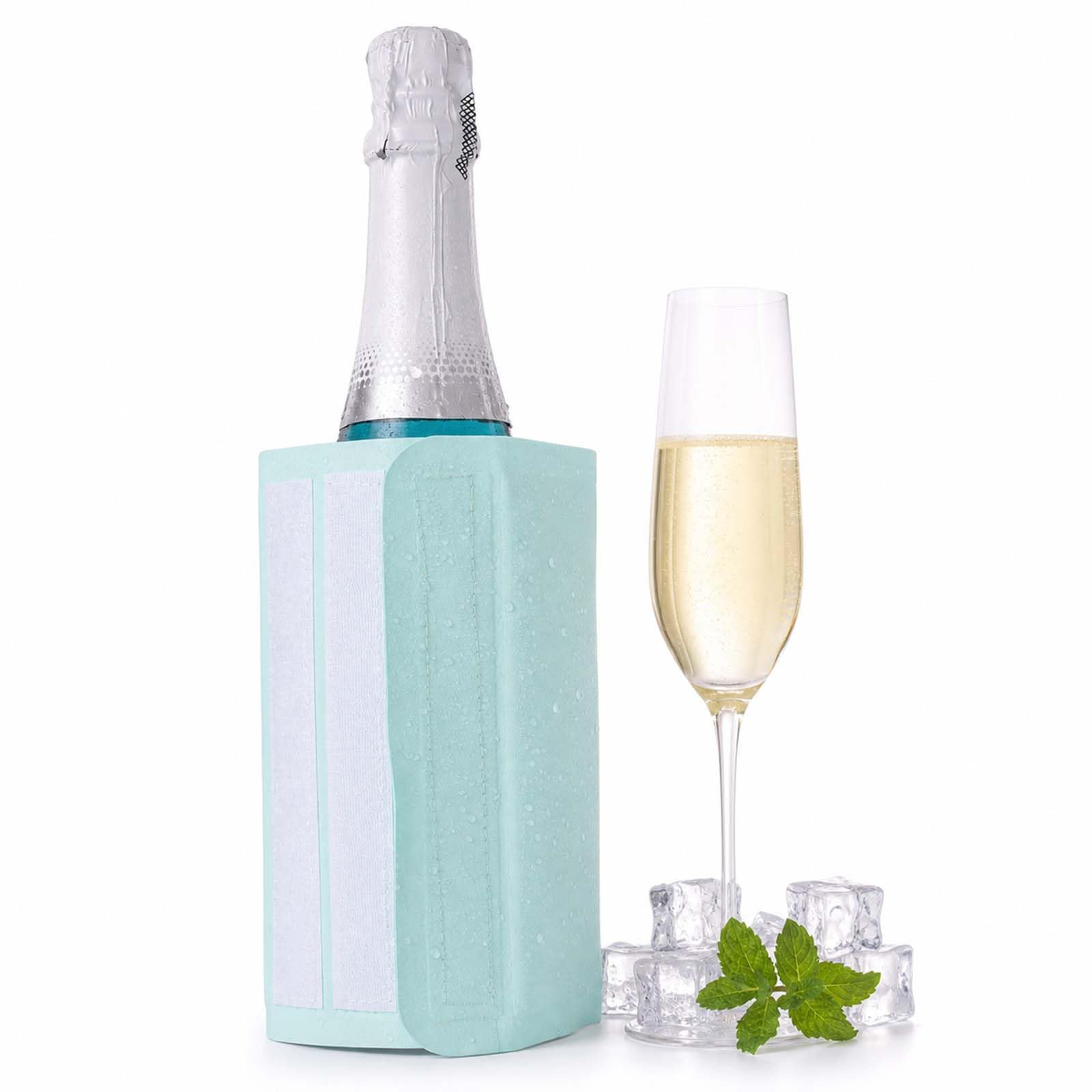 Portable Gel Wine Sleeve – No-Ice Reusable Bottle Chiller for Wine, Champagne Beer Contoured Fit for Standard 750ml Bottles Outdoor Parties, Picnics & Gifts