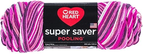 Miniatura 12 de Red Heart Super Saver - Ovillo de estambre - Monet Imprimir - Monet,Estampado De Bambi,Gris antracita,Índigo,Jade,Verde Melón,Imprimir -