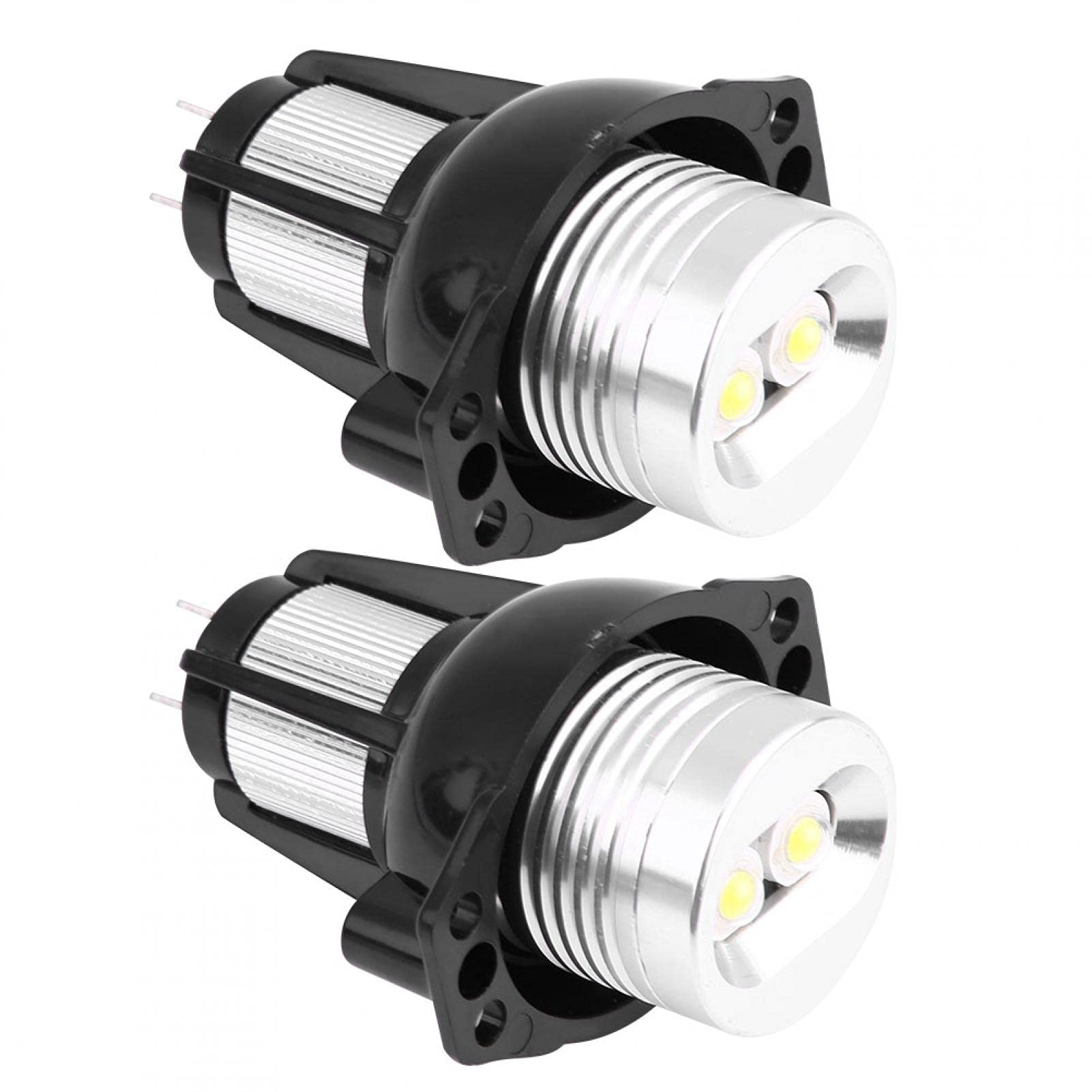 Yctze 2pcs Feux de Gabarit LED Angel Eyes 12 W Ampoules Antibrouillard Ampoules de phare LED pour Phares Auto E90 E91 05-08