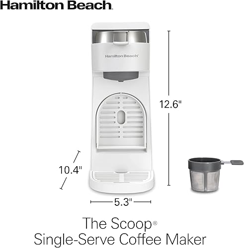 Vista 8 de Hamilton Beach 47621 The Scoop - Cafetera de una sola porción y cafetera de molido rápido para tazas de 8-14 onzas, se prepara en minutos, próxima