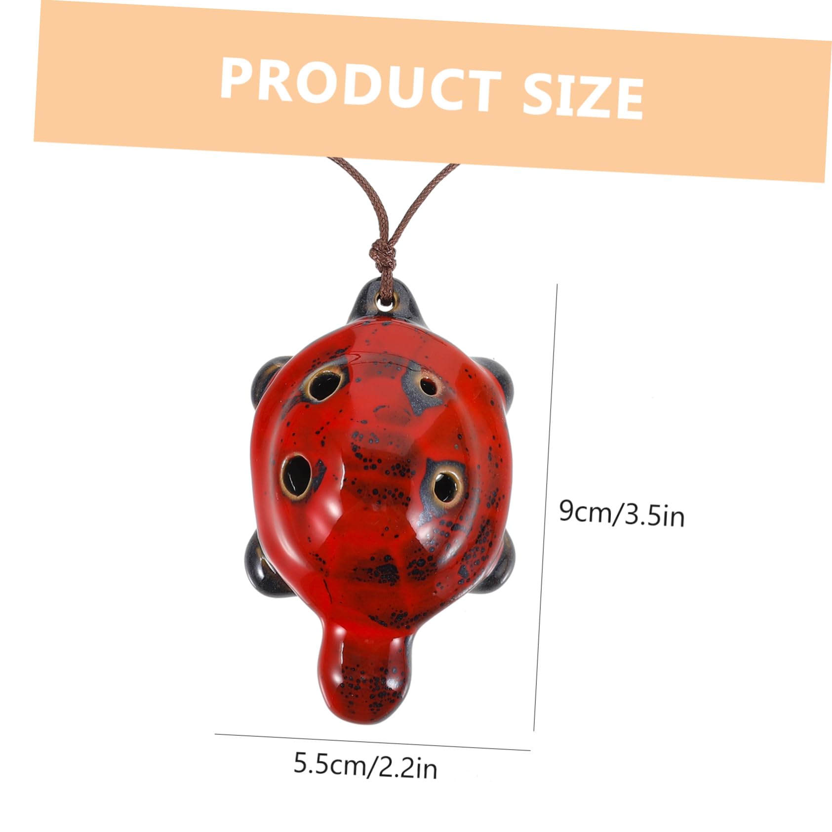 Yardwe 6Hole Turtle Shape Ocarina Instrument Beginner Ocarina Portable Musical for Adults for Music Lovers and Beginners
