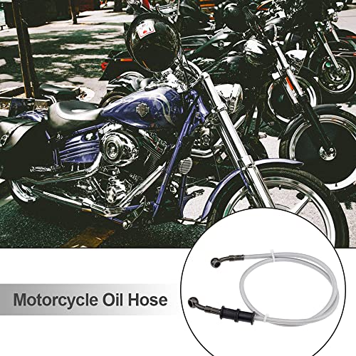 Mtsooning Motorcycle Brake Hose, 90Cm Universal Hydraulic Clutch Oil Pipe, Motocross Braided Replacement For Pit Dirt Atv Sport Bikes Silver #TOP4
