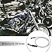 Mtsooning Motorcycle Brake Hose, 90cm Universal Hydraulic Clutch Oil Pipe, Motocross Braided Replacement for Pit Dirt ATV Sport Bikes Silver