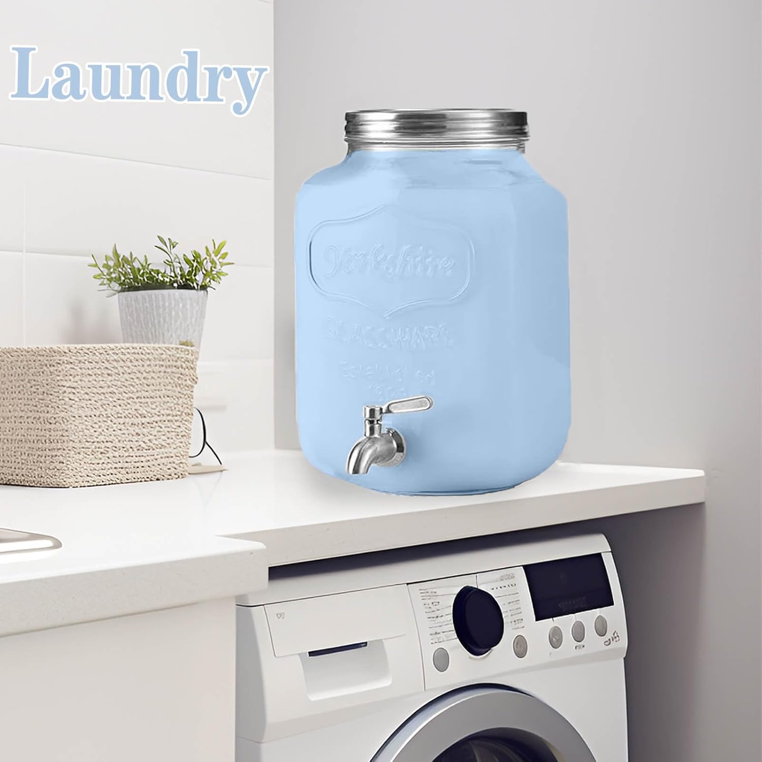 2 Gallon Drink Dispenser with 18/8 Stainless Steel Spigot, Sun Tea Glass Mason Jar for Outside, Iced Lemonade Beverage Dispenser with Ice Core, Large Water Juice Jug, Punch Dispenser for Parties - Image 6