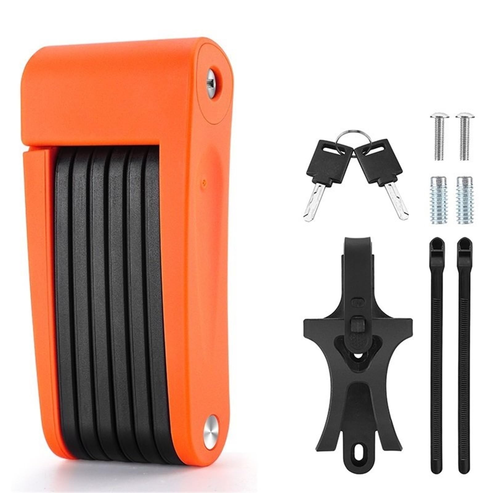 Chain Lock Folding Lock Security Anti-Theft Cycling Road Accessories Scooter Foldable Motorbike Lock(66CM Type090O Key)