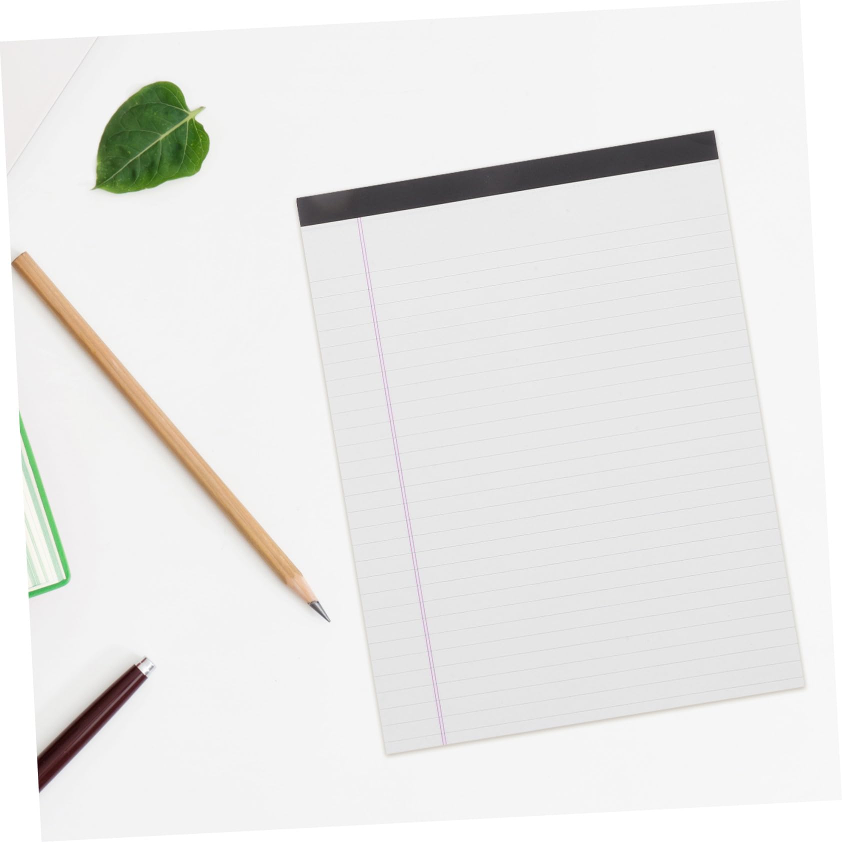 4 Pezzi Blocco Note Legale Bianco A4 Carta Robusta Linee Ampie per Scrittura, Stampa un Lato, per Scuola e Casa