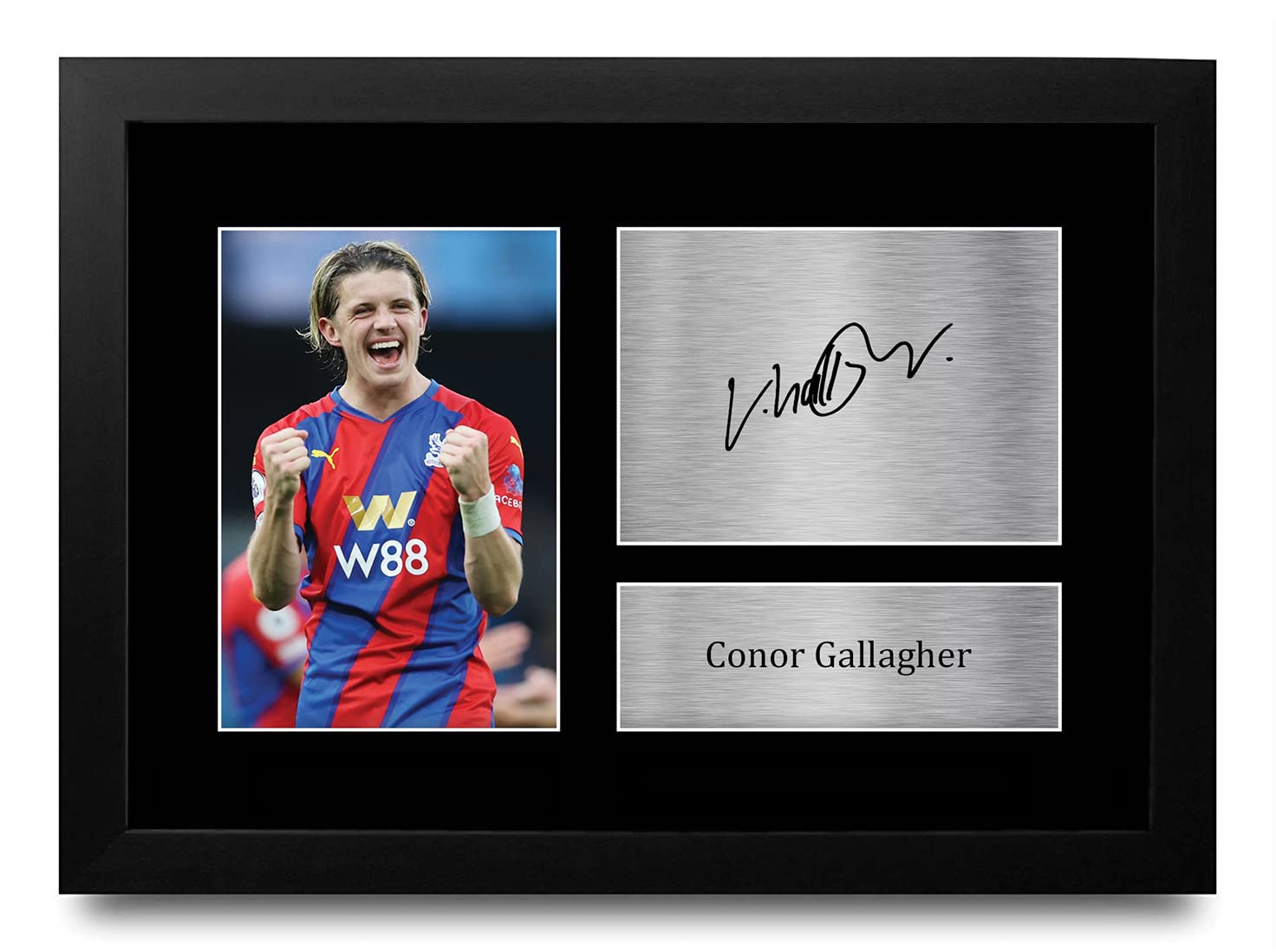 HWC Trading FR A4 Conor Gallagher Crystal Palace Gifts Printed Signed Autograph Picture for Football Fans and Supporters - A4 Framed