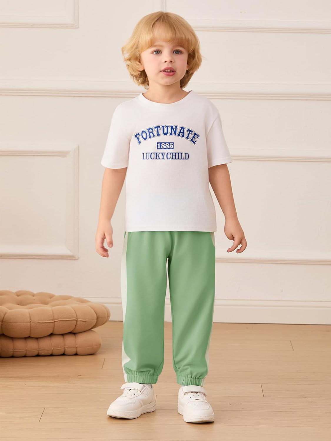 Haloumoning Toddler Baby Boy Joggers Pants Kids Lightweight Side Striped Hiking Pants Pull On Sweatpants 9M-8Y - Image 4