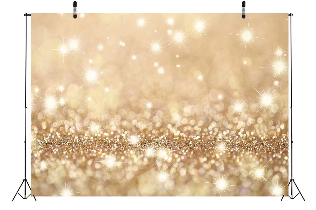 BELECO 3 x 2 m, tkanina Bokeh, złote tło, złoty, brokat, święta, migoczące światła, tło, złote punkty, błyszczące, tło fotograficzne na imprezę, ślub, urodziny, sesję zdjęciową, rekwizyty