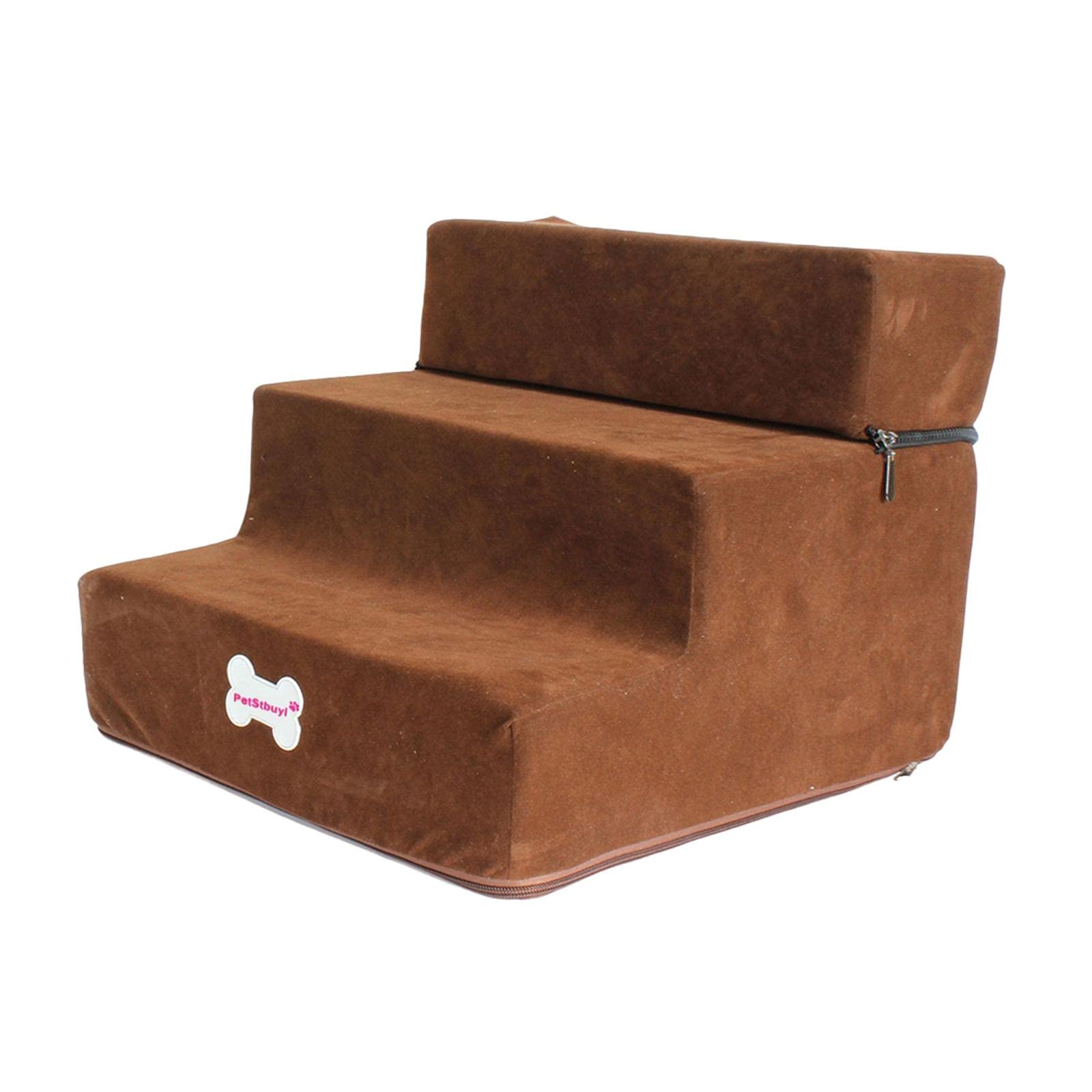 BNF Soft Dog Stairs Ladder Non Slip Removable Zipper Cover Step Dark Brown (B0BD5B6QD9) Amazon Price History, Amazon Price Tracker