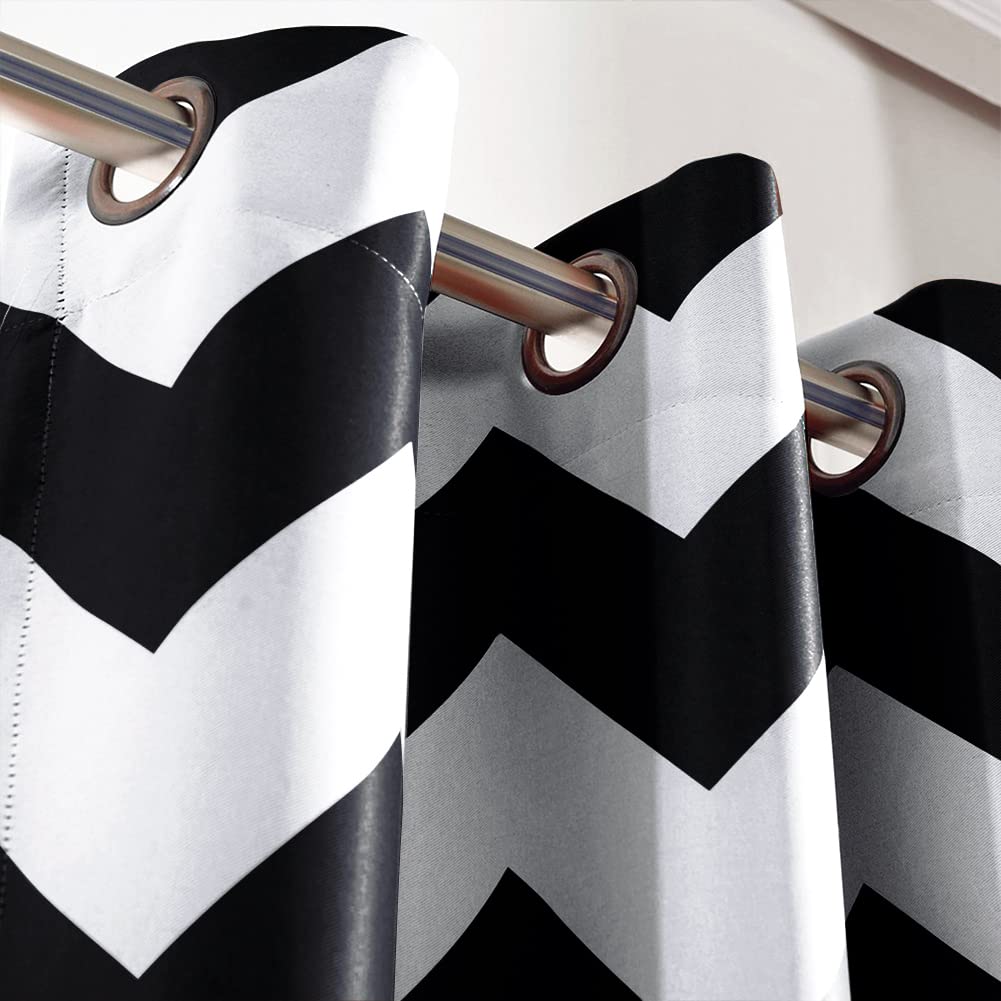 Melodieux Fashion Chevron Curtains For Living Room Dining Room Darkening |  Desertcart Seychelles, image size:1001x1001