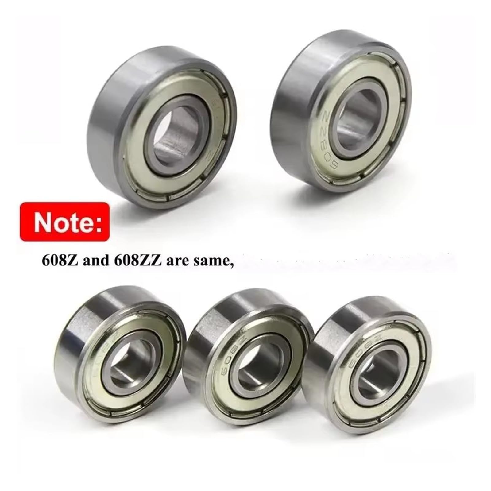 MESKEL Kit Roulements Roue Roulements À Billes 608Z 608ZZ Gorge Profonde ABEC-7 pour Mini Roulement en Acier Au Carbone Skateboard Scooter Pièces