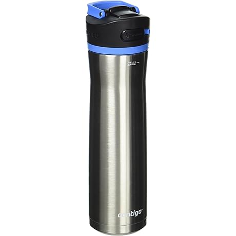 Contigo Ashland 24 oz Stainless Steel Water Bottle with Blue Poppy