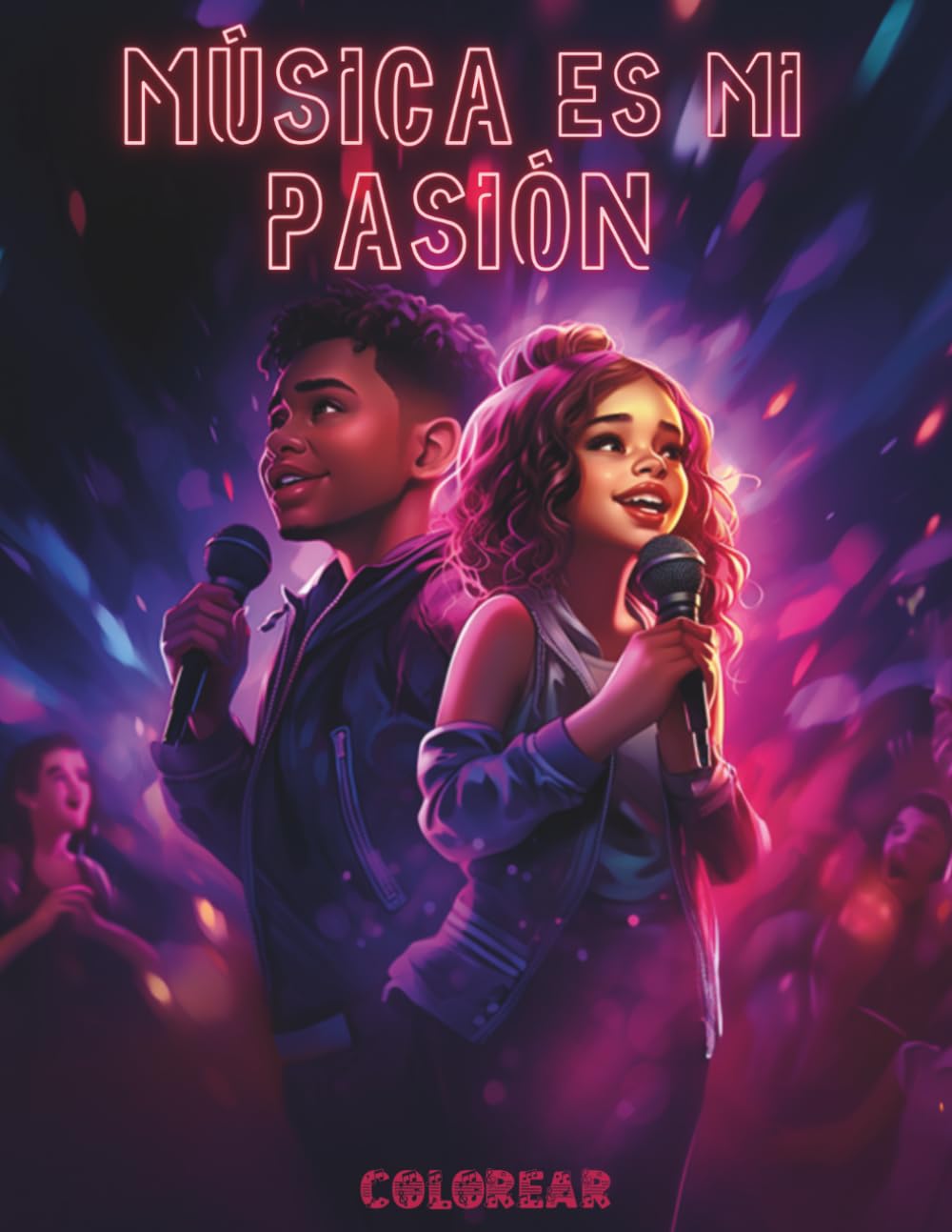 Música es mi Pasión: Libro de Colorear de Música para Todas las Edades: Explora Artistas Legendarios de Todo el Mundo con sus Banderas Nacionales y Aprende Datos Interesantes sobre la Música