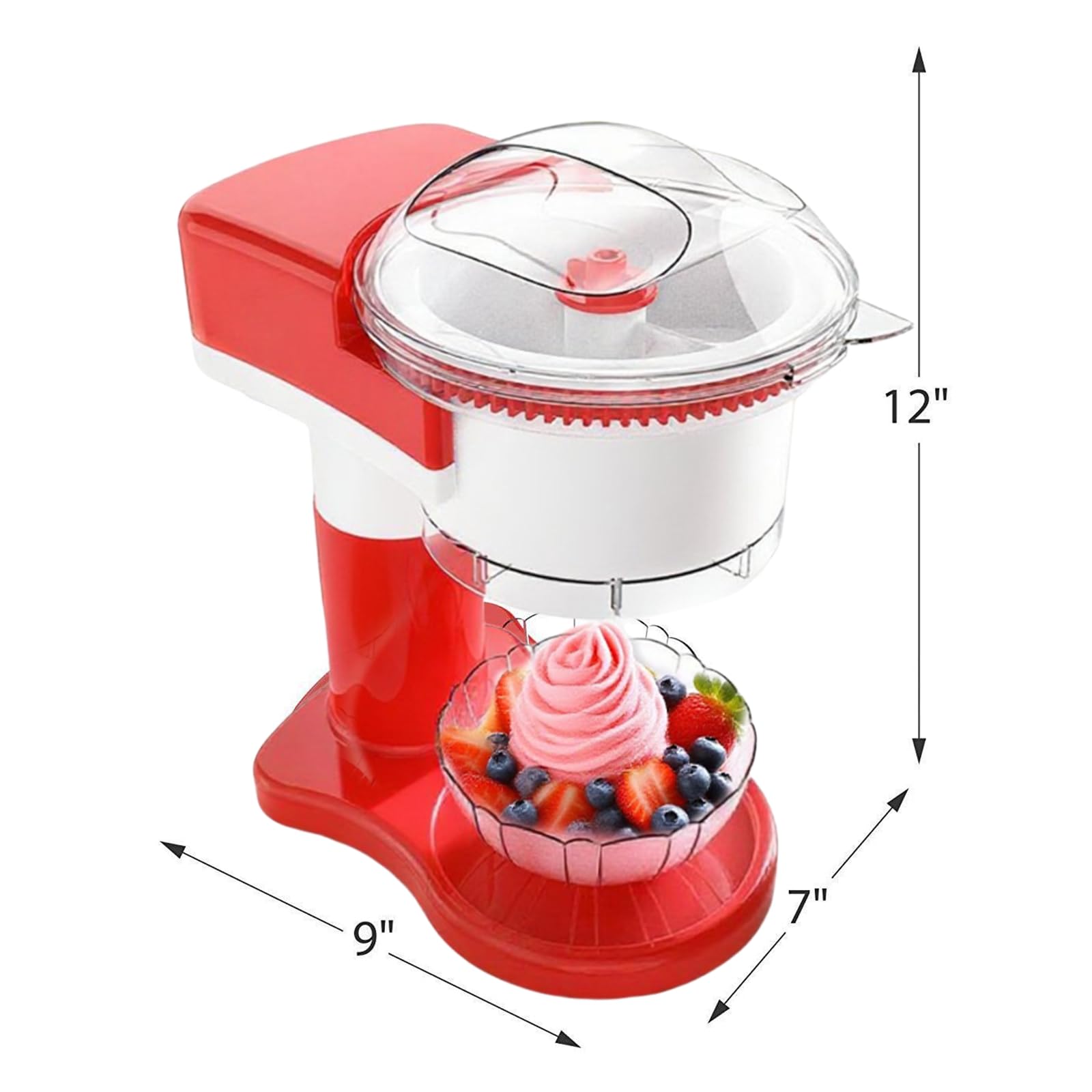 Picadora de hielo eléctrica, máquina para granizados con cuchillas de acero inoxidable extraíbles y lavables, picadora de hielo eléctrica para hielo, granito, bolas de nieve y cócteles