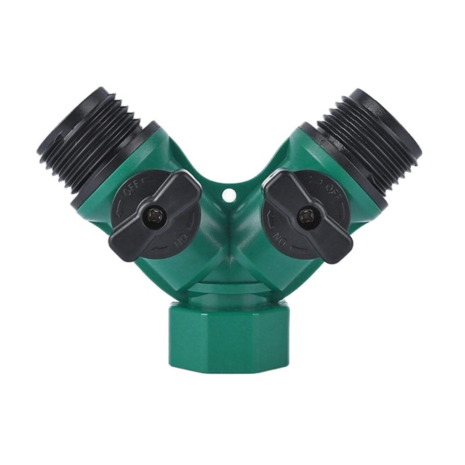 Evwgnpqrv Green B Faucet Hose Splitter, Double Hose Connector 2 Pcs Green For Faucet Water Shut Off Flower Plant Irrigation(Green B)
