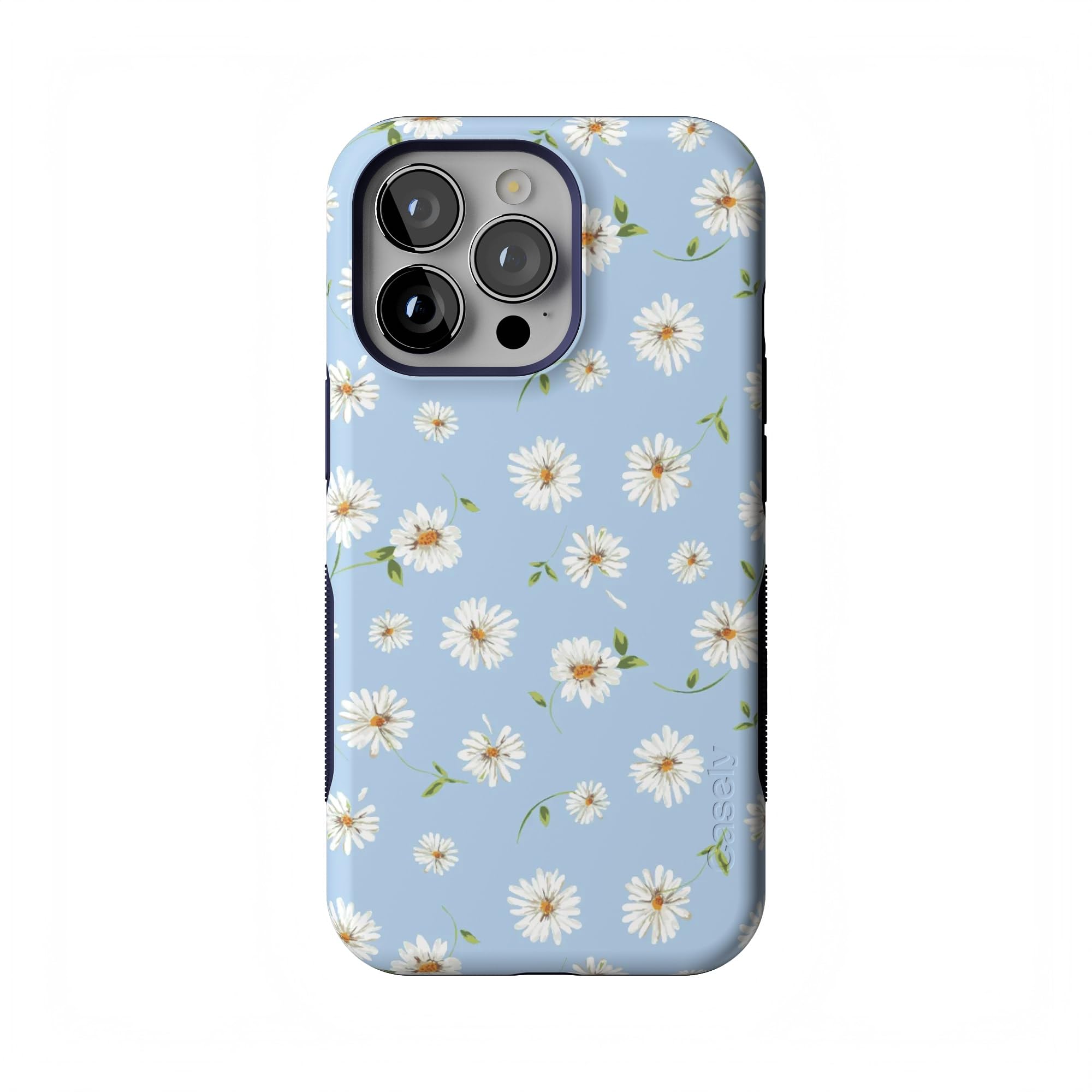 Casely iPhone 13 Pro Case | Daisy Daydream | Baby Blue Floral | Compatible with MagSafe | Bold Protective Design