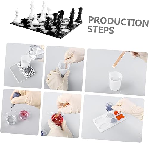 Miniatura 8 de Moldes de resina, 1 juego de moldes de resina, moldes de manualidades de resina para resina, gel de sílice, moldes de ajedrez de silicona, moldes de