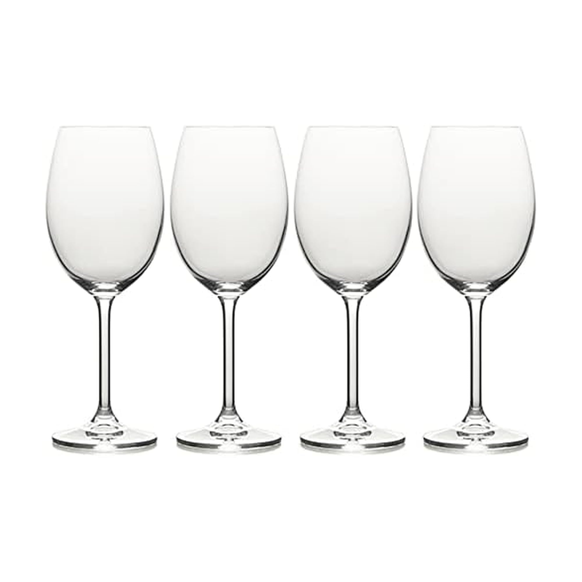 MIKASA Julie Luxury Lead-Free Crystal White Wine Glasses, 470 ml, Clear, Set of 4