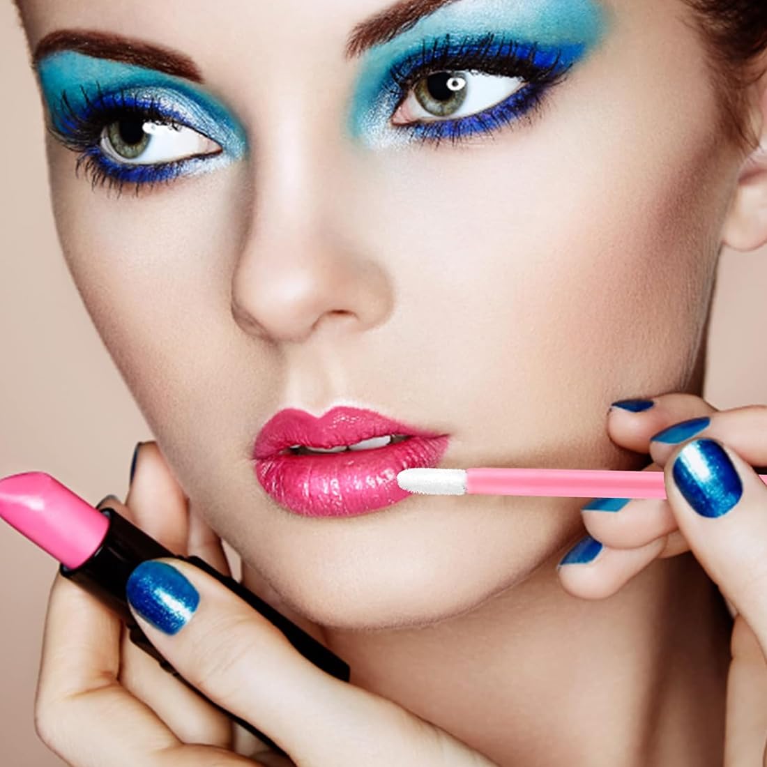 WeddHuis 300 Pezzi Pennelli per Labbra Usa e Getta, Pennelli per Rossetto, Pennelli per Make-up Perfetto (Rosa)