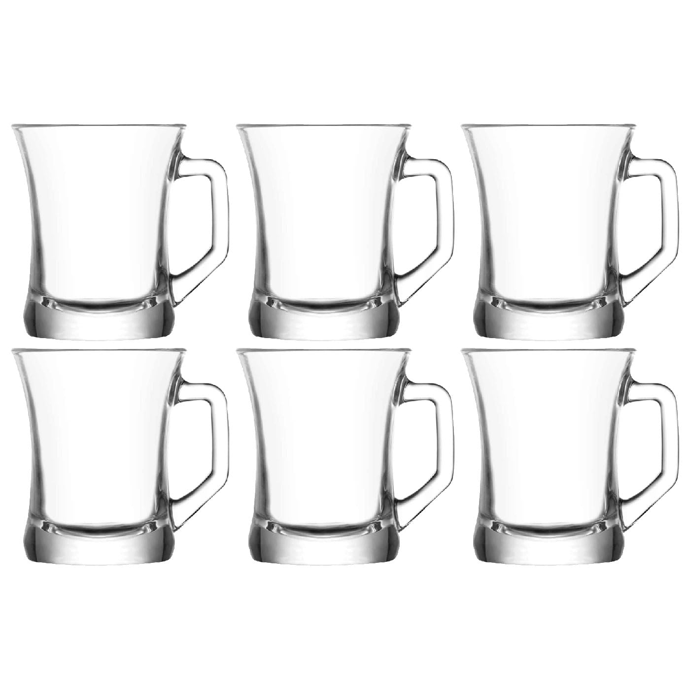 Acan Tradineur - Pack de 4 Cajas de 6 Vasos Modelo Zen+ - Capacidad: 225 ml - Fabricado en Vidrio Resistente - Apto para lavavajillas - Tamaño Aprox: Ø 8 x 9 cm - 24 Uds Totales