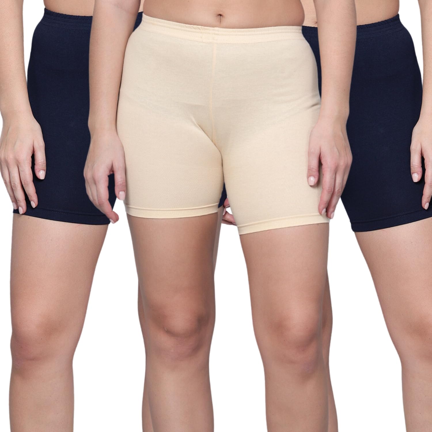 aimly Women Stretchable Lycra Activewear Sports Cycling Gym Yoga Short (Shorties/Underskirt Shorts) Combo Pack of 3-picture-53