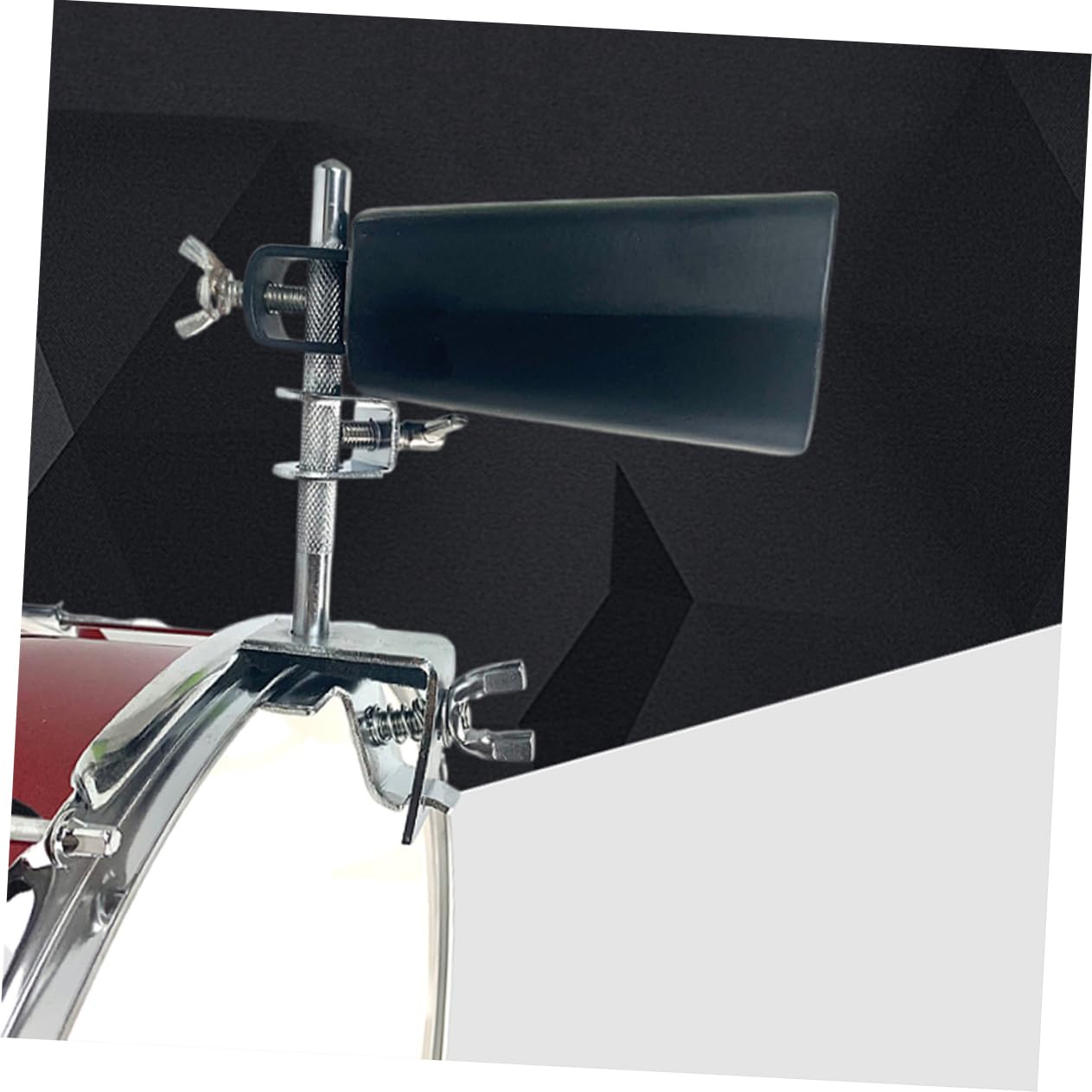 Suministro y Estructura Resistente Sonido Rico Kit de Batería Profesional de Metal Negro de Cencerros para Instrumentos de Percusión para Estudiantes y Profesionales