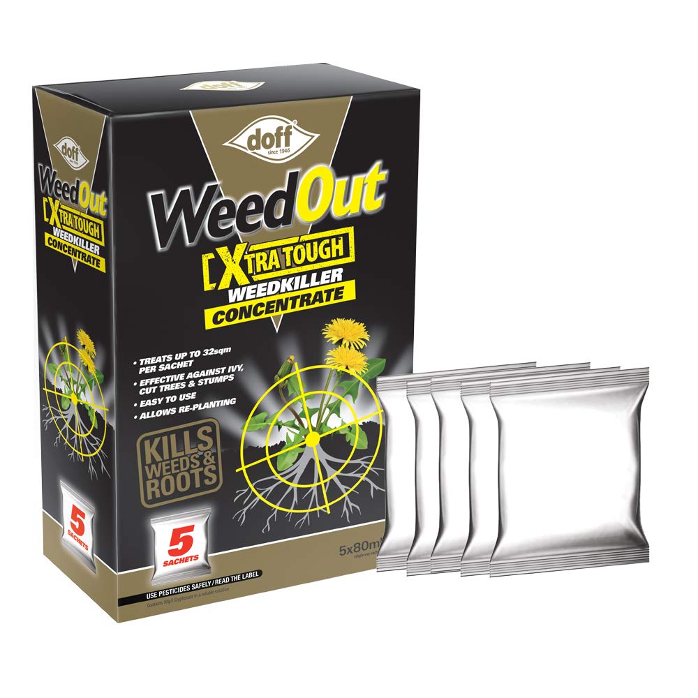 DoffConcentrated XTRA TOUGH Weedkiller Sachets 5 x 80ml, Easy to Use