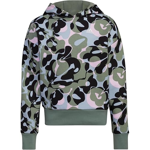 adidas Girls' Gradient Fleece Pullover Hoodie