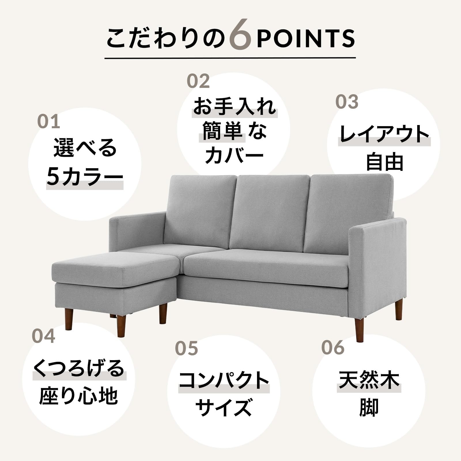 Amazon｜LOWYA ロウヤ カウチソファ ローソファ コンパクト 2人掛け 3