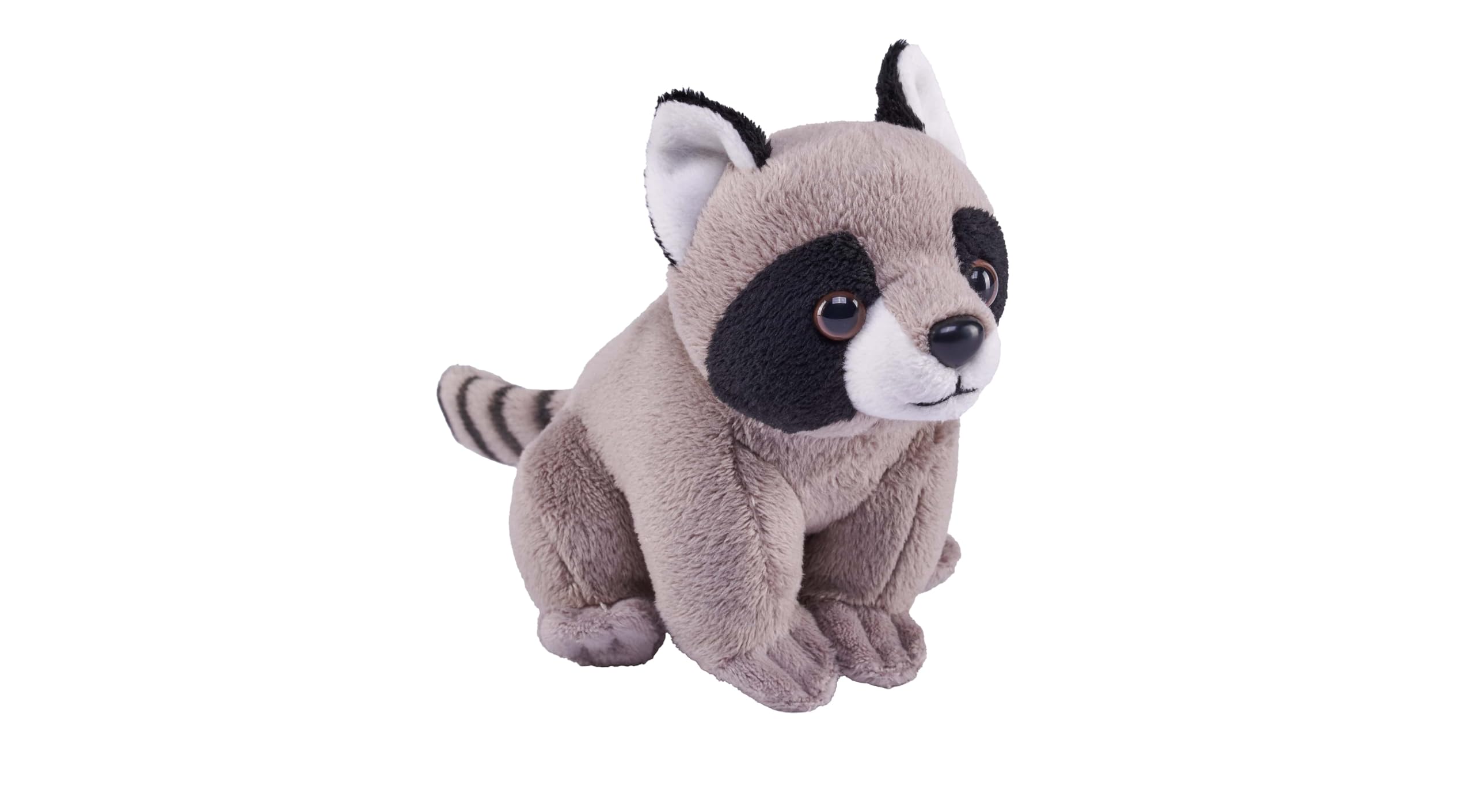 Wild Republic Pocketkins Eco Raccoon, Stuffed Animal, 5 Inches, Plush Toy, Made from Recycled Materials, Eco Friendly