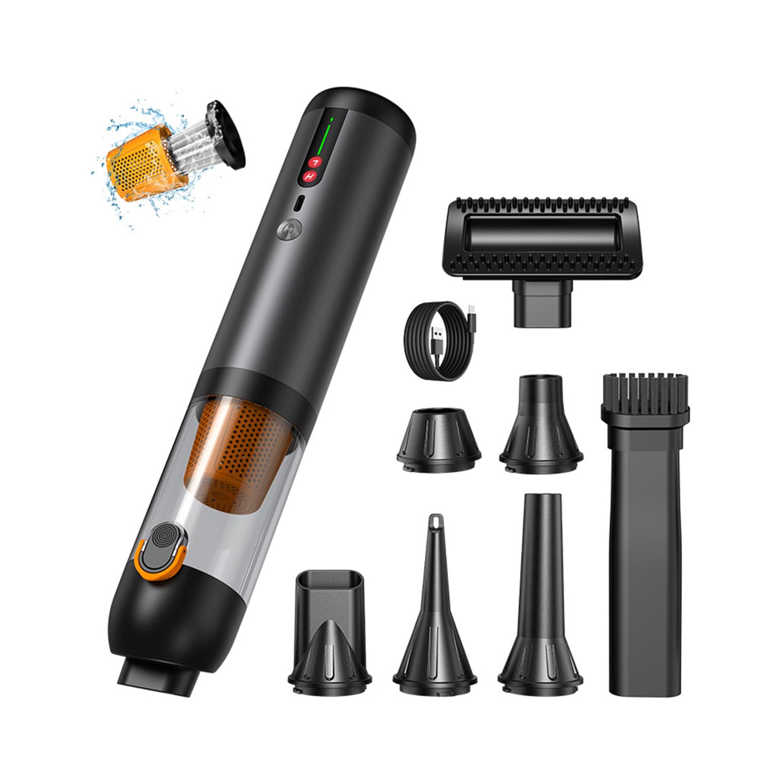 OSNIYAW Cordless Collector 120W Power 80000RPM Motor 40Min Usage for Pet Hair Keyboard Debris Limited Space Cleaning Handheld Cleaner