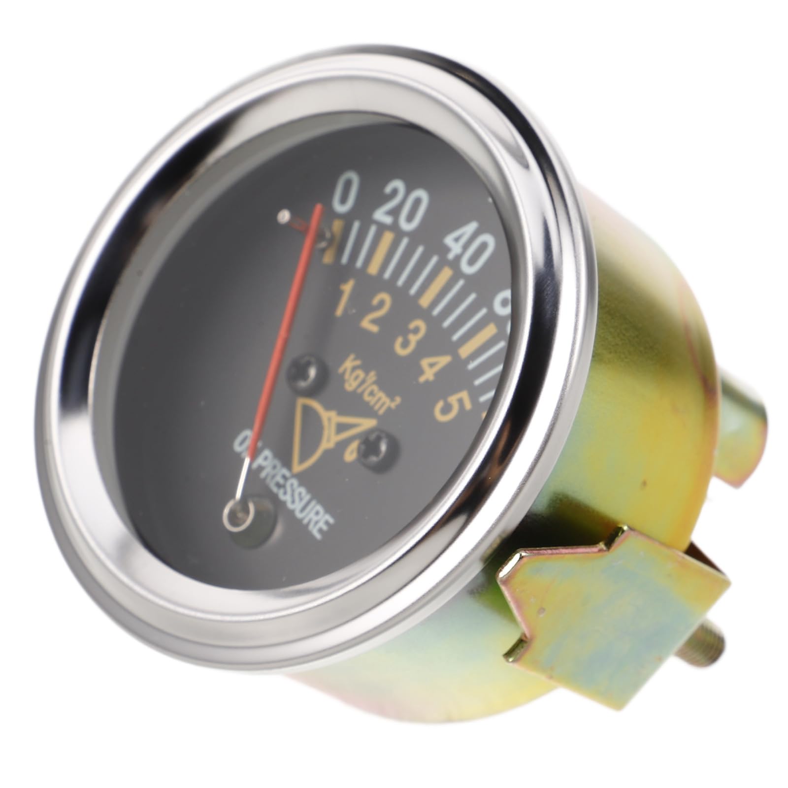 NUOBESTY Huile Exacte Manomètre Mécanique Voiture 52mm pour Pression Métal Corps en Noir, Mesure Précise et Lecture Jauge D'huile pour Véhicule