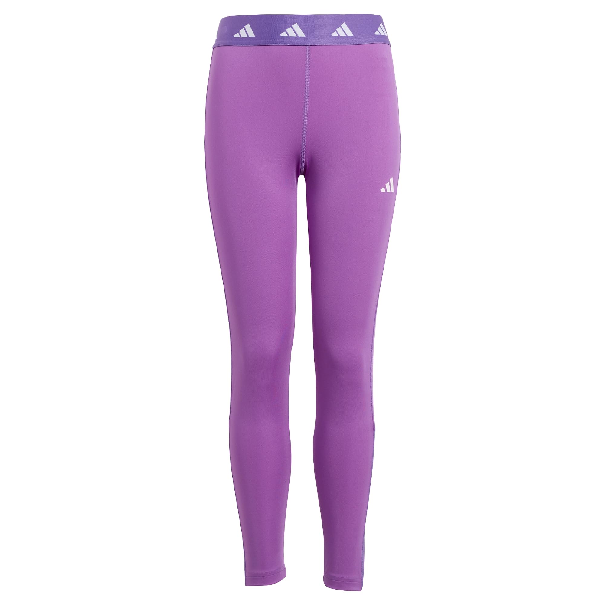 adidas Girl's TECHFIT 7/8 LEGGINGS, active purple/white, 13-14 Years