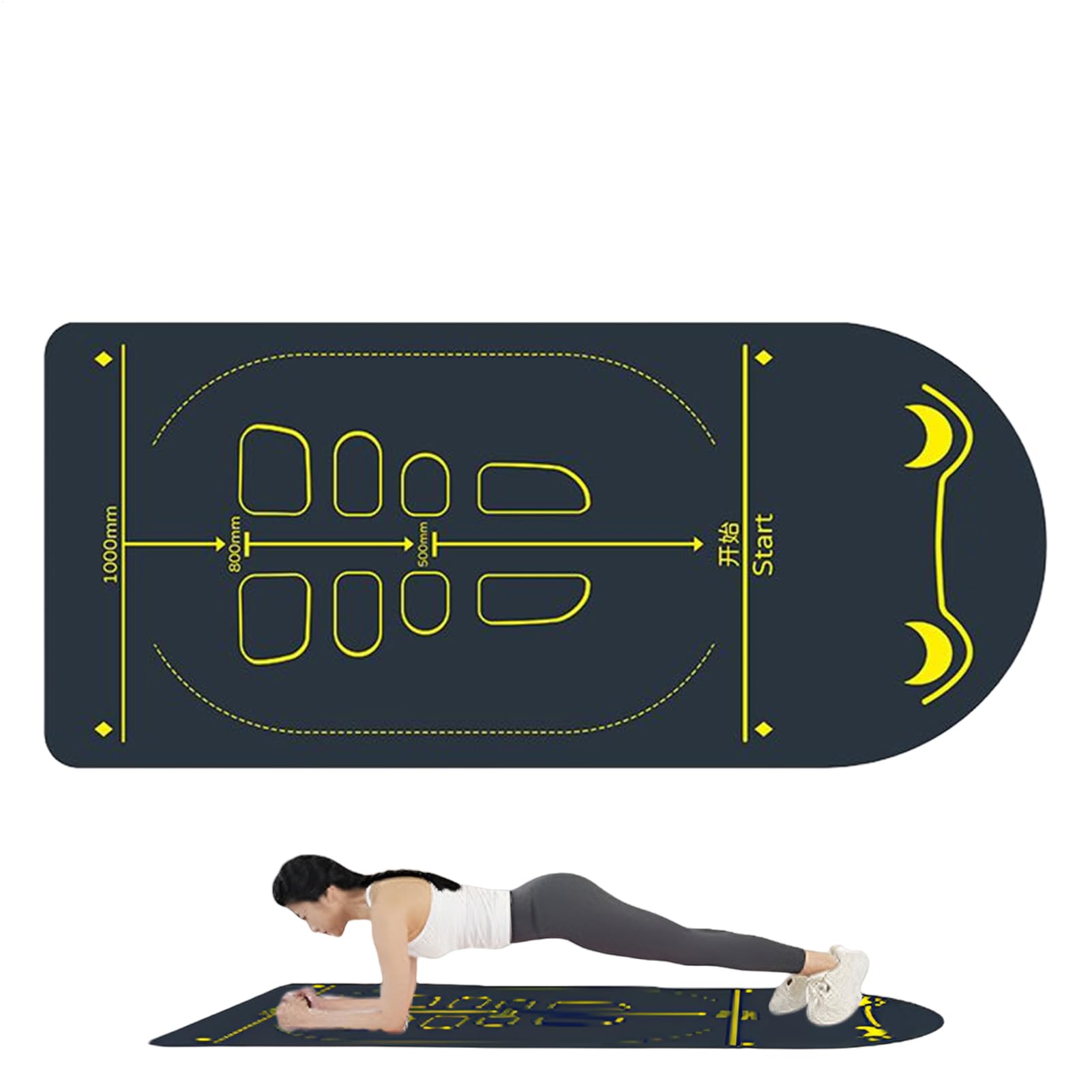 Gym Mat - Thick Long Ab Roller Wheel Cushion - Workout Mat for Ab Roller Wheel,for Abdominal Floor Pilates Skipping Home Gym Equipment Knee