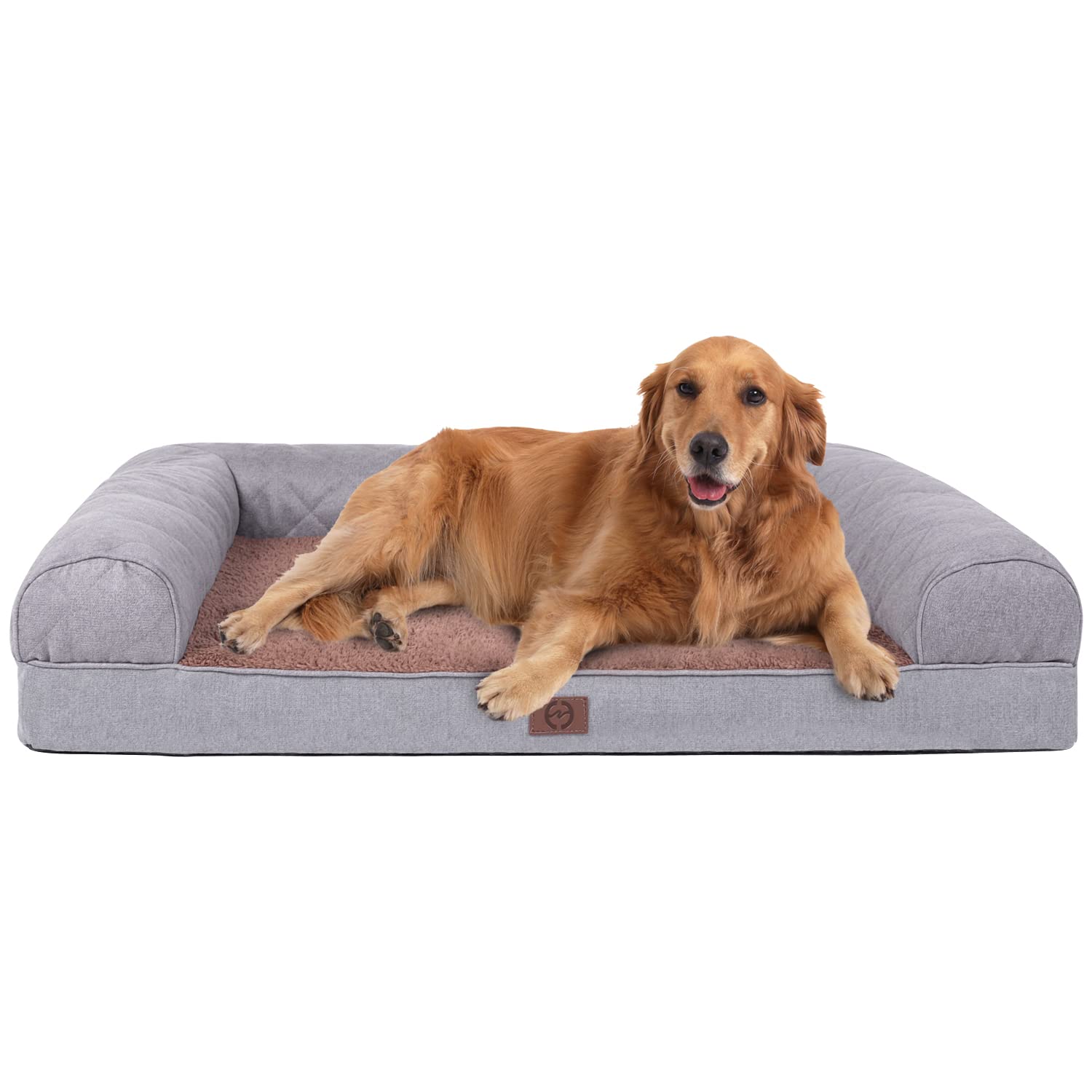 Orthopedic Dog Bed, Dog Beds for Large Dogs, Bolster Dog Sofa with Removable Washable Cover