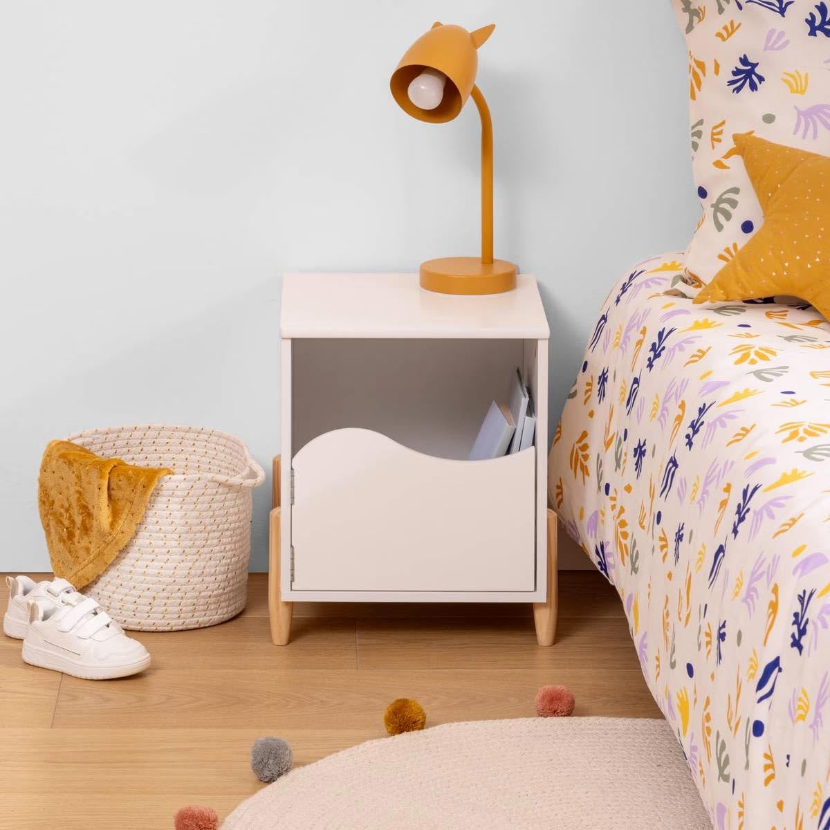 Paris Prix Atmosphera for Kids - Table de Chevet Enfant Douceur 40cm Blanc