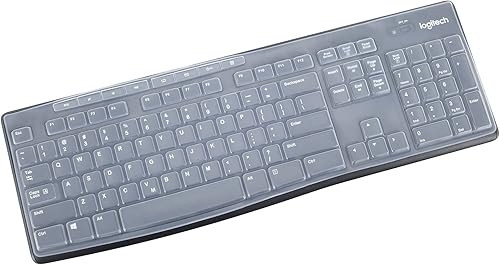 Miniatura 19 de Cubierta de teclado para teclado Logitech MK370 MK295 MK270 K270 K270, Logitech MK370 MK270 K270 Protector de piel de teclado - Negro
