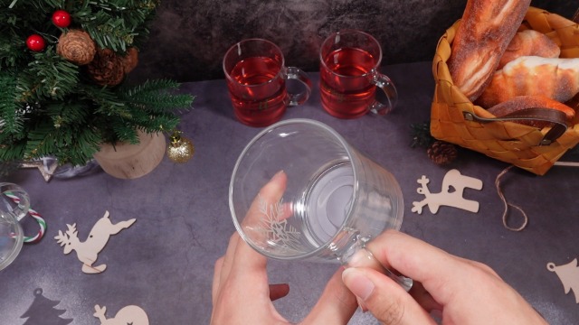 Set de 4 tazas de vidrio navideñas Suclain 12 oz miniatura 7