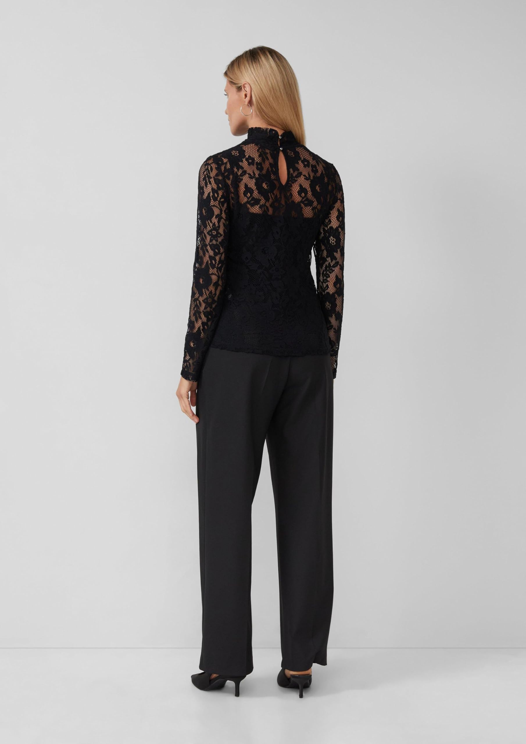 s.Oliver Transparentes Spitzen-Shirt im Slim Fit