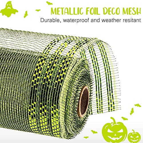 4 Rolls Mesh Ribbon For Wreath Colorful Decorative Wrapping Ribbon Supplies Metallic Foil Ribbon For Making Diy Craft Thanksgiving Halloween Christmas(Charming Colors,10 Inch Wide) #TOP2